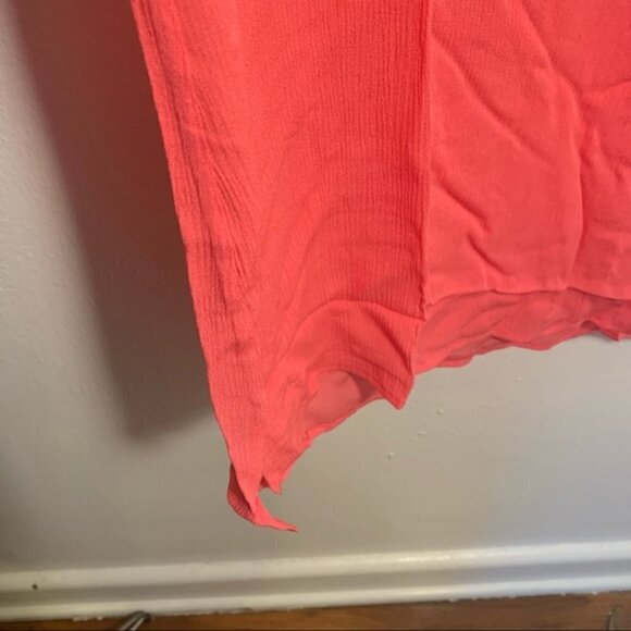 Kelly by Clinton Kelly Split Neck Woven Tunic Top Guava Pink - Picture 6 of 9